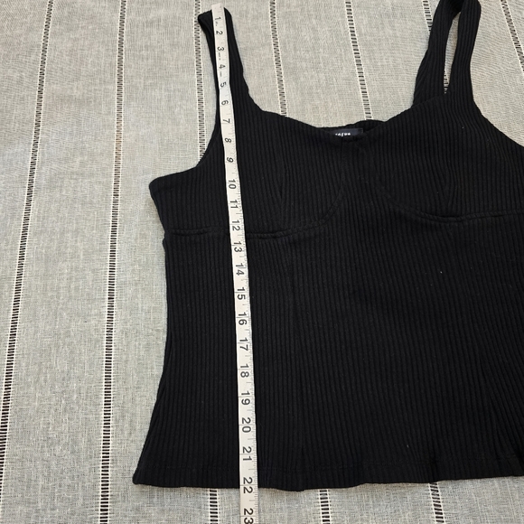 Maeve Crop Top Anthropologie Retro Black Size Xl - Picture 11 of 11